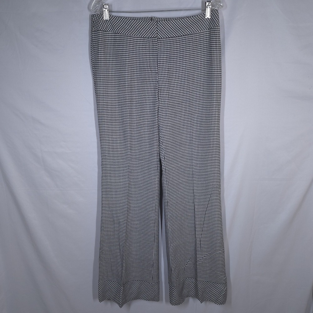 Classiques Entier Nordstrom Houndstooth Wool Blend Trousers Pants Size 8